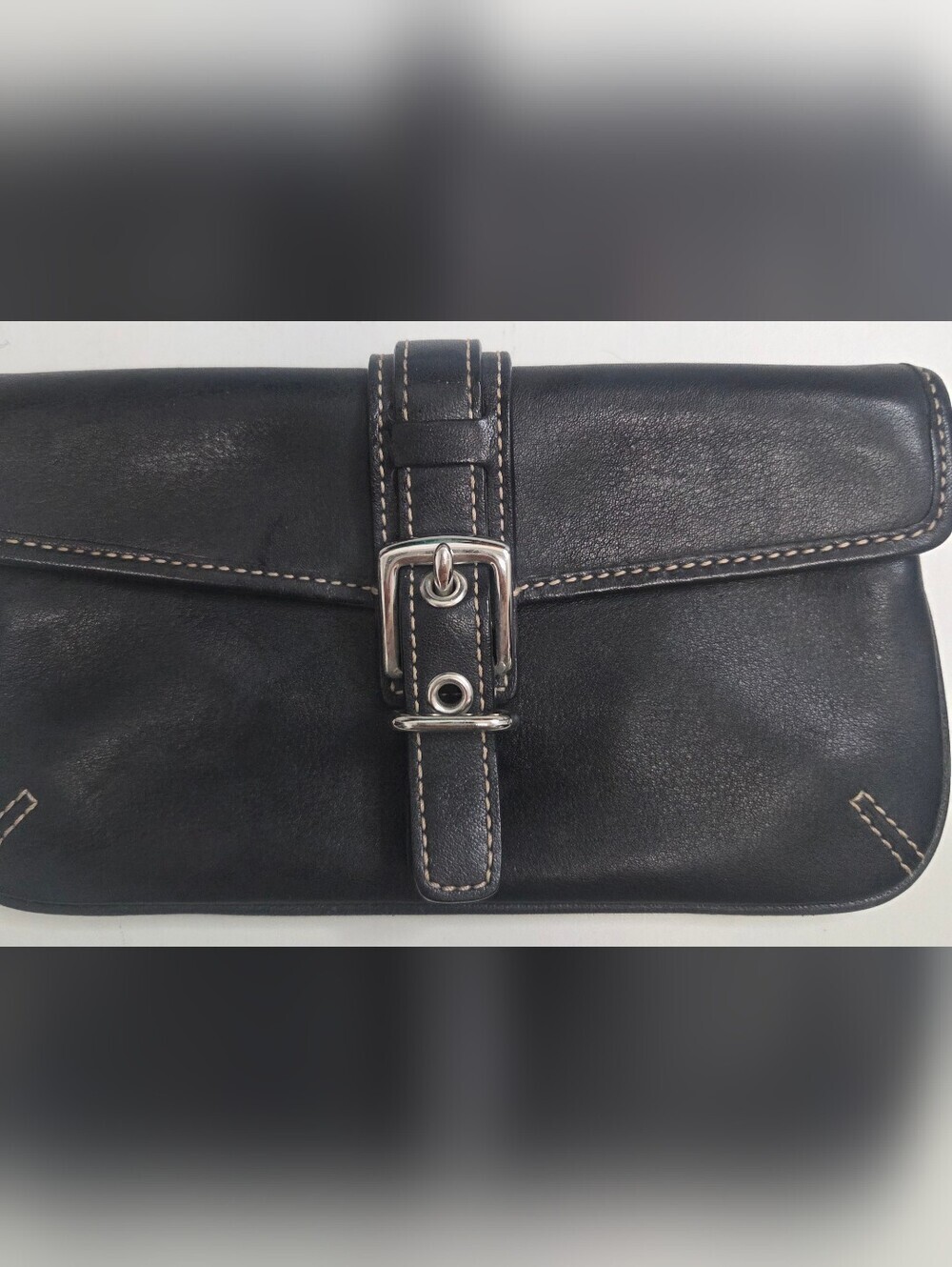 Vintage Y2K Coach Soho Wristlet Clutch Bag Buckle Detail - Picture 2 of 11